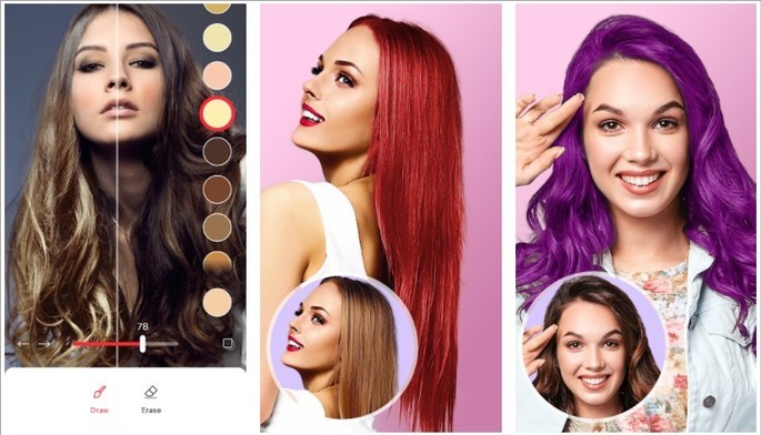 Aplicativos para mudar cor de cabelo